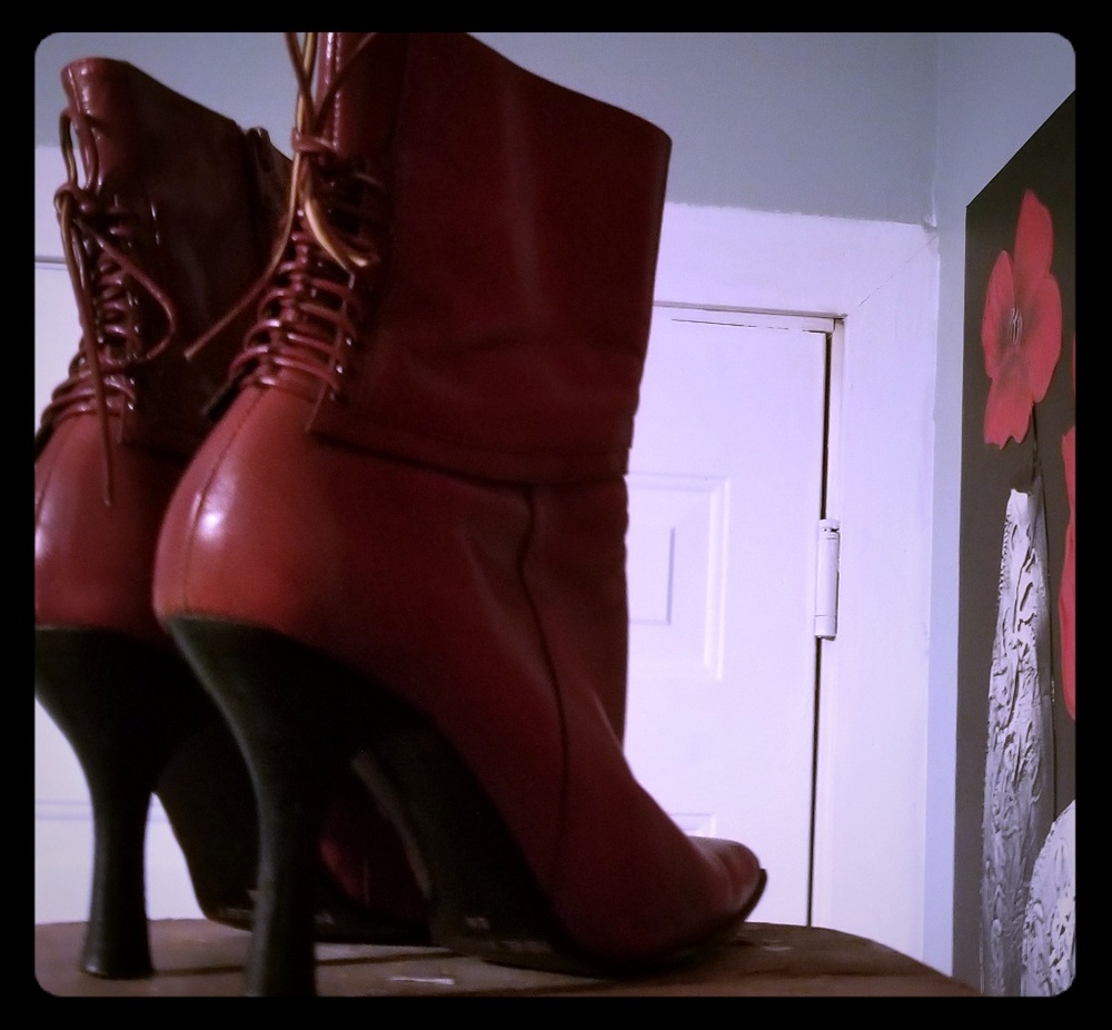 Red Nine West Ankle Boots